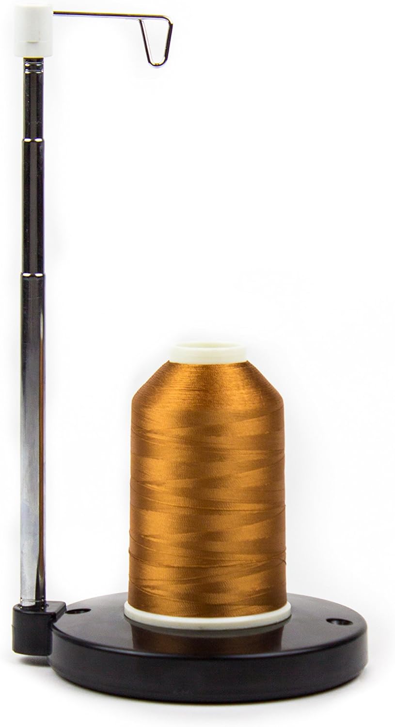 Adjustable Single Thread Spool Holder – Stand alone Embroidery. Sewing or Quilting Thread Holder or Stand – Ensures Smoother Feed = Heavy Plastic Base - Image 4