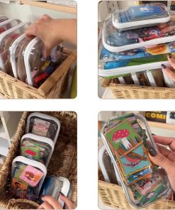 Alternative view of Clear Hard Shell Zipper Case.3PCS Transparent Clear Zipper Pouches.Hard Side Plastic Case Set.Portable Travel Storage Organizer Bins